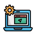 Web developing, web development Vector Icon which can easily modify or edit Royalty Free Stock Photo