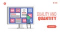 Web development and analysis landing page. Web interface with developer code on programming language Royalty Free Stock Photo