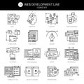 Web Development Black Line Icon Set Royalty Free Stock Photo