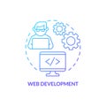 Web development blue gradient concept icon Royalty Free Stock Photo