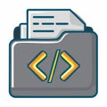 Web Development Code Folder Vector Icon Royalty Free Stock Photo