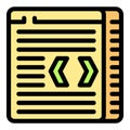 Web development code programming icon with arrows and lines Royalty Free Stock Photo