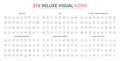 Web development and code testing, SEO, blogger and content creation line icon set