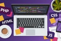 Web development and coding concept Royalty Free Stock Photo