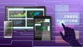 Cross platform development website Royalty Free Stock Photo