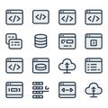 Web Development And Coding Icons Set Programming Royalty Free Stock Photo
