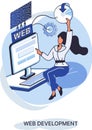 Web development, coding and programming. Creation digital Software mobile, desktop platforms Royalty Free Stock Photo