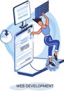 Web development, coding and programming. Creation digital Software mobile, desktop platforms