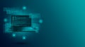 Web development, coding and programming of a site or application. Digital laptop software. Program code on a laptop. Software deve Royalty Free Stock Photo