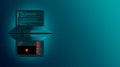 Web development, coding and programming of a site or application. Digital laptop software. Program code on a laptop. Software deve Royalty Free Stock Photo