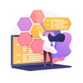 Web development and coding vector concept metaphor. Royalty Free Stock Photo