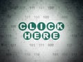 Web development concept: Click Here on Digital Royalty Free Stock Photo