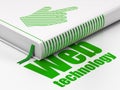Web development concept: book Mouse Cursor, Web Technology on white background