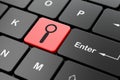 Web development concept: Search on computer keyboard background Royalty Free Stock Photo