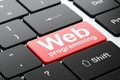 Web development concept: Web Programming on computer keyboard background Royalty Free Stock Photo