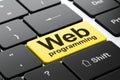 Web development concept: Web Programming on computer keyboard background Royalty Free Stock Photo