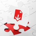 Web development concept: Download on puzzle background Royalty Free Stock Photo
