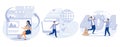 Web development concept. Microsite interface, cross-browser compatibility, 404 error, programming, company page, page not found. Royalty Free Stock Photo