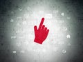 Web development concept: Mouse Cursor on Digital Data Paper background Royalty Free Stock Photo