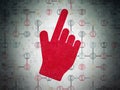 Web development concept: Mouse Cursor on Digital Royalty Free Stock Photo