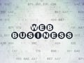 Web development concept: Web Business on Digital Data Paper background Royalty Free Stock Photo