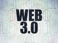 Web development concept: Web 3.0 on Digital Data Paper background Royalty Free Stock Photo