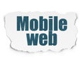 Web development concept: Mobile Web on Torn Paper background Royalty Free Stock Photo