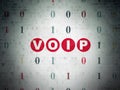 Web development concept: VOIP on Digital Data Paper background Royalty Free Stock Photo