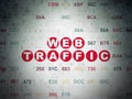 Web development concept: Web Traffic on Digital Data Paper background Royalty Free Stock Photo