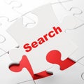 Web development concept: Search on puzzle background Royalty Free Stock Photo