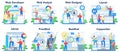 Web development concept set. Creating and presenting content Royalty Free Stock Photo