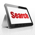 Web development concept: Tablet Computer with Search on display Royalty Free Stock Photo