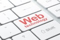 Web development concept: Web Technology on computer keyboard background Royalty Free Stock Photo