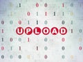 Web development concept: Upload on Digital Data Paper background Royalty Free Stock Photo