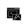 Web development, content placement icon