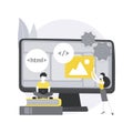 Web development courses abstract concept vector illustration. Royalty Free Stock Photo
