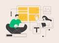 Web development courses abstract concept vector illustration. Royalty Free Stock Photo