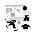 Web development courses abstract concept vector illustration. Royalty Free Stock Photo