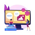 Web development courses vector concept metaphor Royalty Free Stock Photo