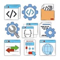 web development digital software search engine optimization icons