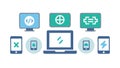 Web Development and Digital Tools Vector Icons, vector design Generative AI Royalty Free Stock Photo