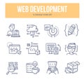 Web Development Doodle Icons Royalty Free Stock Photo