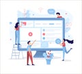 Web development flat illustration