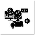 Web development glyph icon Royalty Free Stock Photo