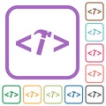 Web development with hammer simple icons