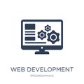 Web development icon. Trendy flat vector Web development icon on