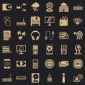 Web development icons set, simple style Royalty Free Stock Photo