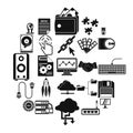 Web development icons set, simple style Royalty Free Stock Photo