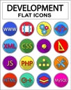 Web development icons set