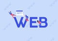 WEB development illustration. Online programming and coding of websites applications on computers. Royalty Free Stock Photo